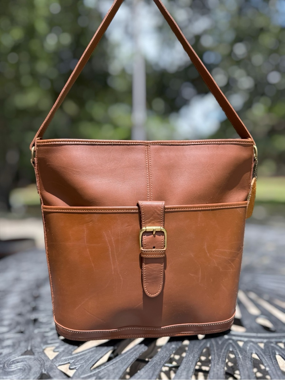 VTG By Otis Genuine Leather Shoulder Bag  Purse USA Made